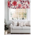 thumbnail image 5 of Pink Red Roses Curtain Valances for Windows, Countryside Spring Floral Vintage Kitchen Valance Window Treatment, Light Filtering Block Curtains for Bathroom/Bedroom/Living Room 42'' x 18'', 5 of 9