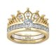 thumbnail image 5 of Anillo de aleación, anillos redondos de la suerte para mujer, diseño de corona divisible, anillo Vintage de diamantes de imitación, regalo para novia, 5 of 7