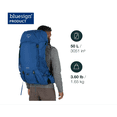 thumbnail image 4 of Osprey Rook 50L Men's Backpacking Backpack, Astology Blue/Blue Flame, 4 of 6