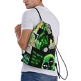 thumbnail image 3 of Bolsa con cordón clásica de Rick y Morty, plegable, para deportes, fitness, unisex, bolsa de viaje para deportes de playa, pequeña, 3 of 8