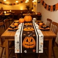 thumbnail image 3 of UALSRZL Halloween Table Runner, 72x13in Halloween Pumpkin Crow Ghost Table Runner, Dining Tables Runners for Home Table Mantel Decor, Multicolor, 3 of 5