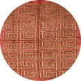thumbnail image 1 of Ahgly Company Machine Washable Indoor Round Abstract Red Area Rugs, 8' Round, 1 of 7