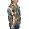 thumbnail image 5 of Sikiie Adorable Llama In Flowers Zip Up Hoodie Teenage, hoodies for Teenage, Zipper Sweatshirt Jacket for Daily, Traveling-Small, 5 of 6