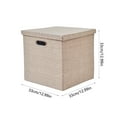 thumbnail image 3 of Fiudx Caja de Almacenamiento, Organizador de Tela Versátil, Elegante Diseño Beige, Gris y Caqui, Cesta Plegable Que Ahorra Espacio, para Uso En Casa o En La Oficina, Fácil de Limpiar y Mantener., 3 of 6