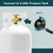 GASPRO 1 lb Propane Tank Refill Adapter Kit, 3 ft Hose with Safety Shutoff Valve, Easily Fill 1 lb Bottles from 20 lb Tank