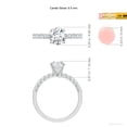 thumbnail image 5 of ANGARA IGI Certified Lab Grown 1.03 Ct Diamond Engagement Ring for Women in 14K White Gold (Size-6.5mm| Color-F-G| Clarity-VS) | April Birthstone, Anniversary, Jewelry Gift for Women | Diamond Ring, 5 of 7