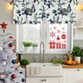 thumbnail image 5 of Blueberry Spring Leaves Curtain Valances for Windows, Kitchen Valance Window Treatments Panel 2 Pack, Farmhouse Botanical Branches Rod Pocket Short Curtains for Bathroom Bedroom 60 x 18 Inch, 5 of 8