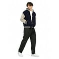 thumbnail image 6 of 1PA1 Men/Women Varsity Jacket Casual Bomber Jacket Hooded Baseball Jacket,Navy,L, 6 of 16