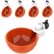 thumbnail image 1 of (Paquete de 5) ndes automáticos para pollos - Comedero de agua para pollos Adecuado para pollitos, patos, gansos, pavos y conejos - Kit de comedero de agua para aves de corral (naranja) ShuxiuWang 1327537083696, 1 of 5