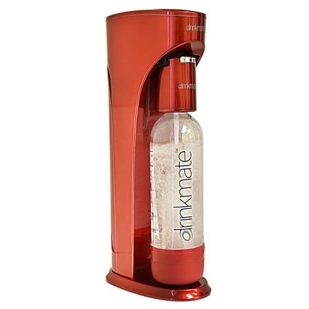 DrinkMate Sparkling Water and Soda Maker, Carbonates ANY Drink, without CO2 – Royal Red