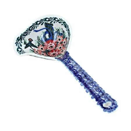 

Blue Rose Polish Pottery Blush Bouquet Gravy Ladle