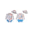 thumbnail image 2 of BemeyourBBs Toddler Baby Girl Swimsuit Infant Bathing Suit One-Piece Swimsuits with Sun Hat Set Long Sleeve Rash Guard Swimwear Strawberry Floral Zipper Summer Beach Wear, 2 of 9