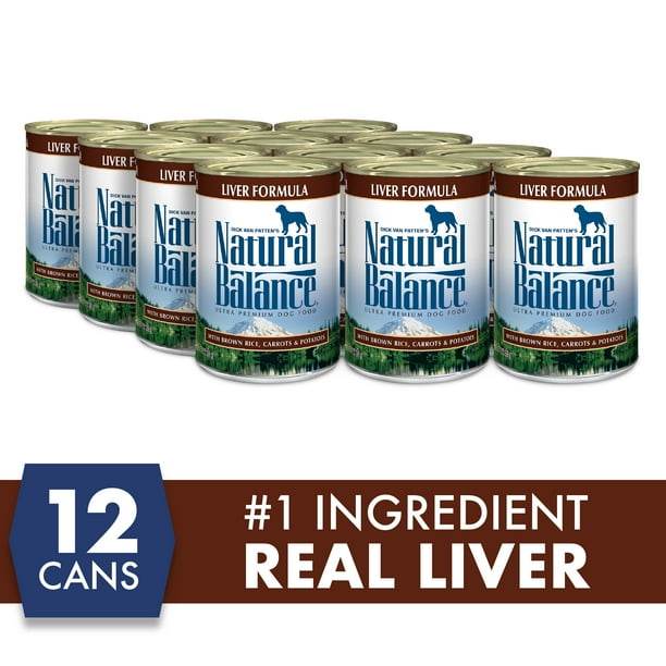 Natural Balance Ultra Premium Liver Wet Dog Food, 13 oz Can (12 pack)