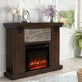 thumbnail image 2 of FESTIVO 48" Freestanding Electric Fireplace with Mantel - Brown, 2 of 10