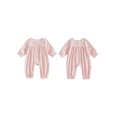 thumbnail image 2 of Cjfdfy Newborn Baby Girls Fall Jumpsuit Cotton Long Sleeve Henley Neck Dots Print Fall Casual Romper Infant Polka Dots Coming Home Fall Winter Outfit 0-18 Months, 2 of 9