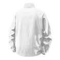 thumbnail image 5 of Evdexr Men's Sun Protection Rain Jacket Lightweight Coats Upf 50+ Waterproof Fishing Jacket Solid Long Sleeve Thin Zip Up Loose Fit Windbreaker with Pockets White XL, 5 of 9