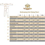 Buzz Beekeeping Supplies Professional Beekeeping Suit and Cowhide Gloves (1 Pair) Self-Supporting Fencing Veil and YKK Metal Zippers - Easily Take On and Off – Bee Family Car Stickers – X-Large