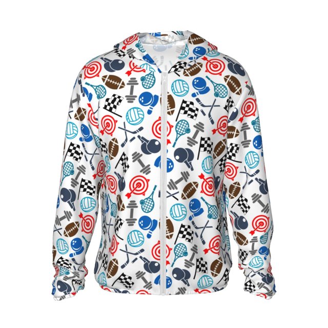 Balery Sport Items Sudadera ligera de manga larga con capucha y protección solar UPF 50+ para hombre y mujer, ideal para pesca y running-Large