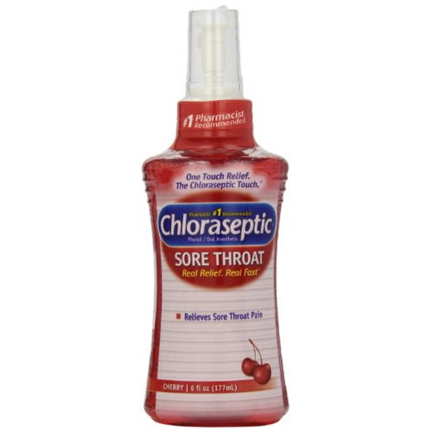 2 Pack Chloraseptic Sore Throat Spray Cherry, 6oz Each