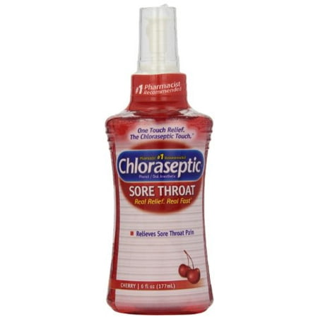 Throat Spray - 2 Pack - Chloraseptic Sore Throat Spray Cherry, 6oz Each