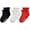 Natural/Black/Red,3 Pairs, variant on Baby-Girls Non Slip Ruffle Frilly Ankle Socks Pointelle (Pack of 3/6)