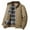 Camel, variant on BLTIBY Mens Bomber Jacket Oversized Zip Up Solid Color Coat Fashion Lightweight Casual Outerwear with Pockets Army Green M