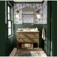 thumbnail image 2 of S4sassy Self-Stick Decorative Wallpaper, Botanical Lily Print Wall Paper, Vinyl Waterproof Contact Paper, Pastel Mix, 25"x120" Removable Renter Friendly Wall Covering For Bedroom, Dining room, 2 of 7