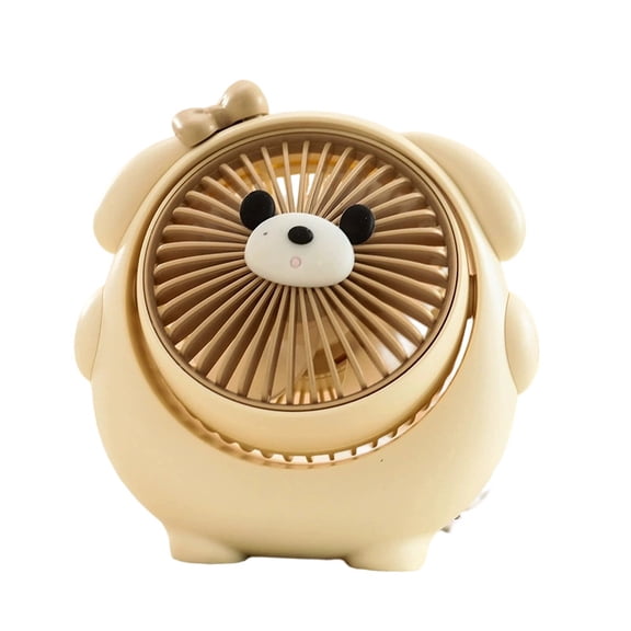 Cute Animal Handheld Fan, Portable Small Fan with Removable Front Cover, Tiltable Cool Breeze with 3 Speeds, Ultra Quiet Table Fan, Rechargeable Air Circulator Fan for Indoor Outdoor Office Travel