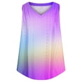 thumbnail image 4 of STETMN Womens Summer Tank Tops Basic Gradient V Neck Tanks Trendy Causal Cute Loose Fit T Shirts, 4 of 7