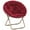 Red, variant on MoNiBloom Comfy Saucer Chair Soft Faux Fur Folding Accent Chair, Lounge Lazy Chair Moon Chair with Metal Frame for Bedroom Living Room, Black