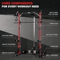 thumbnail image 5 of Mikolo Smith Machine Home Gym, 7-in-1 Multi-Function Squat Rack with Cable Crossover, 1000LBS Workout Station with Weight Bar, Smith Bar, Weight Bench and 230lb Weight Plates, 5 of 12