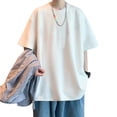 thumbnail image 1 of Homme en Vrac Hauts de Couleur Unie, Homme Manches Courtes Col Rond Manches Courtes Solide Col Rond Chemise Homme Basic Summer Tops State-of-the-Art Design, 1 of 5