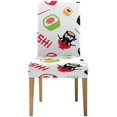 thumbnail image 1 of FMSHPON Japanese Food Sushi Ninja Stretch Chair Cover Protector Seat Slipcover for Dining Room Hotel Wedding Party Set of 1, 1 of 5