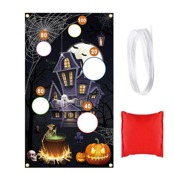 Bean Bag Toss Board | Thanksgiving Toss Game Halloween Decorations | Halloween Themed Spooky Games Bean Bag Toss Set with Bean Bags & Scores, Ghost Pumpkin Throwing Games Party Favors