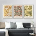 thumbnail image 3 of IDEA4WALL Framed Canvas Print Wall Art Set of 3 Floral Tapestry Collage Art By William Morris Botanical Flowers Floral Illustration Prints Art Vintage Artwork for Room Decor -, 3 of 5