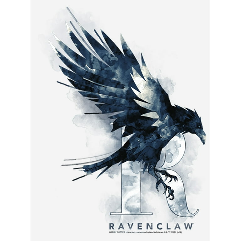 Women's Harry Potter Ravenclaw Bird Watercolor T-Shirt - White - 2X Large