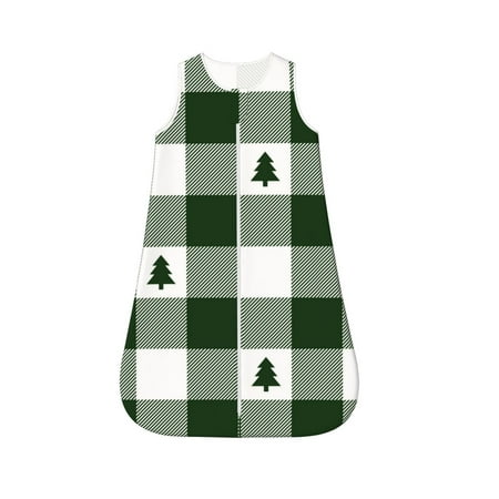 

Cauagu Green White Lumberjack Plaid for Infant Wearable Blanket Unisex Girl Boy Swaddle Transition Sack - Newborn Essentials Sleep Clothes-Small