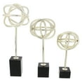 thumbnail image 2 of Glossy Gold Metal Marble Sculpture, Set Of 3, 2 of 3