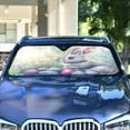 thumbnail image 4 of Qxltty Easter Blue Bunny Car Windshield Sunshades Foldable UV Rays Sun Visor Protector Keep Your Vehicle Cool 57×31.5in, 4 of 8