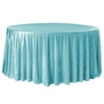 thumbnail image 1 of 1 Pc, Velvet 120" Round Tablecloth - Peacock Teal For Wedding & Event Decor, 1 of 1