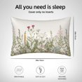 thumbnail image 6 of Easygdp Herbs and Wildflowers Pillowcase 20×30 inches, Throw Pillowcase with Invisible Zipper for Bedroom, Sofa, Office, 6 of 8