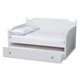 thumbnail image 3 of Baxton Studio Millie Modern Engineered Wood with Trundle Daybed, Full, White, 3 of 11