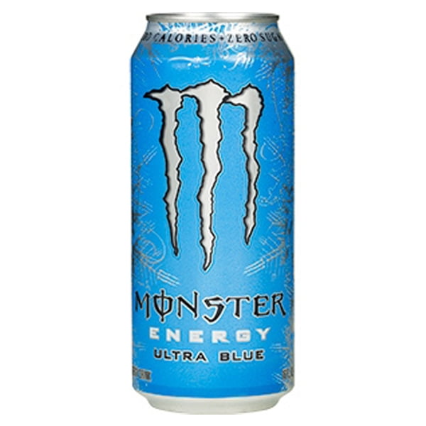 Monster Ultra Blue Energy Drink 16 oz Cans Pack of 24