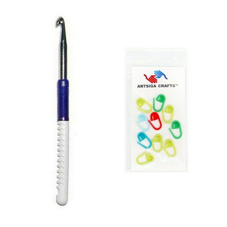 ... Grip Crochet Hooks with 10 Artsiga Crafts Stitch Markers - Walmart.com