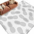 thumbnail image 2 of 5'x8' Area Rugs, Pineapple Indoor Outdoor Area Rug for Living Room Bedroom, Grey Summer Tropical Fruit Minimalist Texture Washable Bathroom Rugs Kitchen Floor Carpet Mats Home Decor Aesthetic, 2 of 8