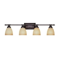 Oil Rubbed Bronze Four Light Down Lighting 31.25in Wide Bathroom Fixture