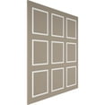 thumbnail image 5 of Ekena millwork 94 1/2"L (Adjustable 108"H to 132"H) Ashford Square Panel Full Wall Wainscot Paneling Kit, 5 of 10