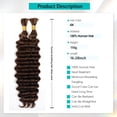 thumbnail image 2 of Cabello trenzado OKVOKV Chocolate Brown #4 Deep Water Wave, 2 of 7