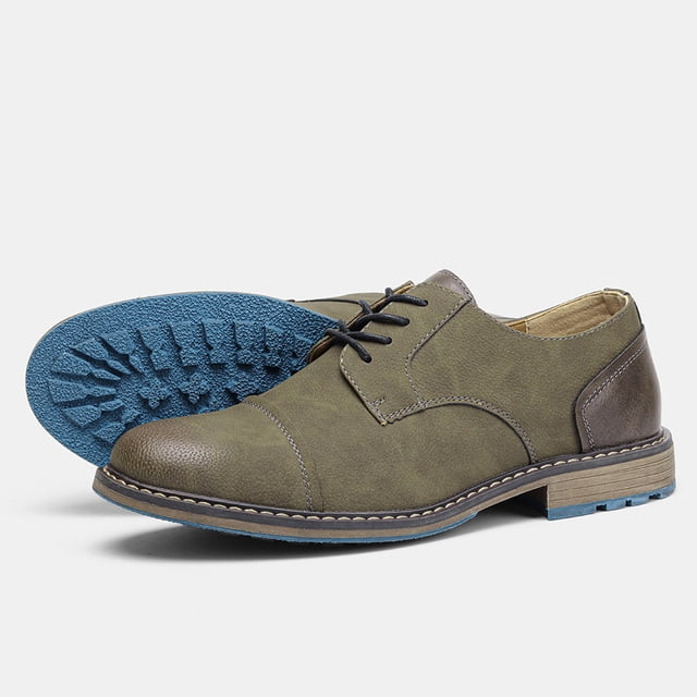 Zapatos de vestir retro para hombre, zapatos Derby, zapatos casuales para hombre, zapatos de cuero para hombre.