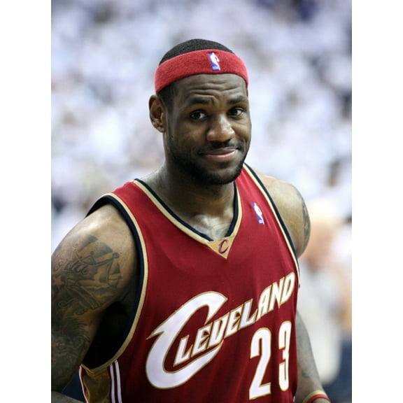 Lebron James Poster Cleveland Uniform 16in x 24in Poster Square Adults Western Graphic